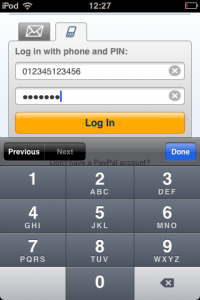 a screenshot showing how to enter your mobile and confirm pin for mobile bingo paypal sites